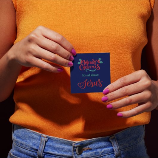 It’s All About Jesus – Christmas Sticker #14 スクエアシール