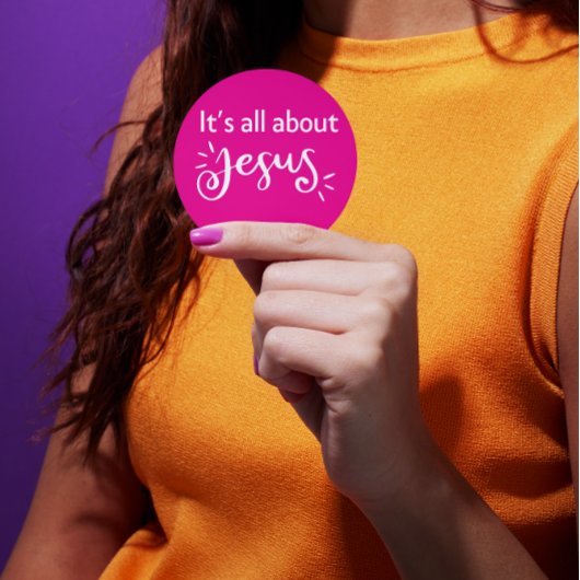 It’s All About Jesus – Christmas Sticker #8 ラウンドシール