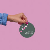 It’s All About Jesus – Christmas Sticker (Green) ラウンドシール