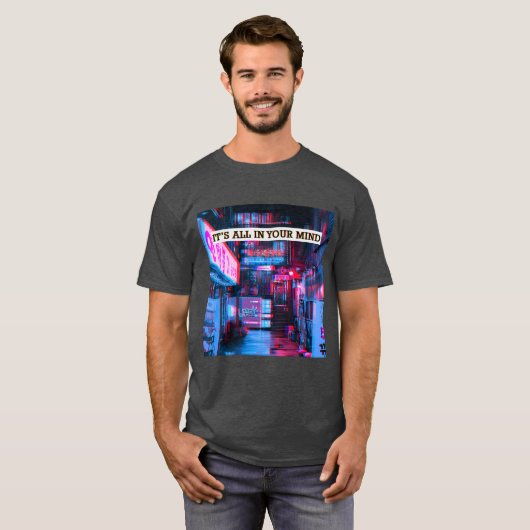 It s All In Your Mind Vaporwave 80s 90s Cyberpunks Tシャツ (正面フル)