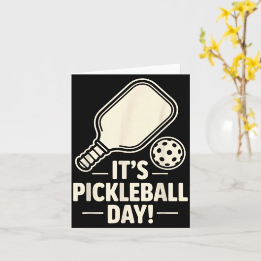 It’s Ckleball Day Dink Srt Player Court Fun Team P カード (黄色い花)