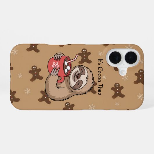 It’s Cocoa Time | Cute Cozy Phone Case iPhone 16ケース (裏面横)