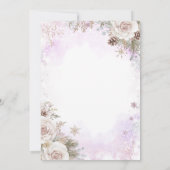  It’s Cold Outside Pink Purple Winter Baby Shower  招待状 (裏面)