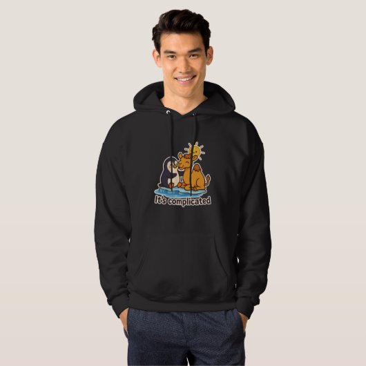 It’s Complicated Penguin Camel Hoodie パーカ (正面フル)