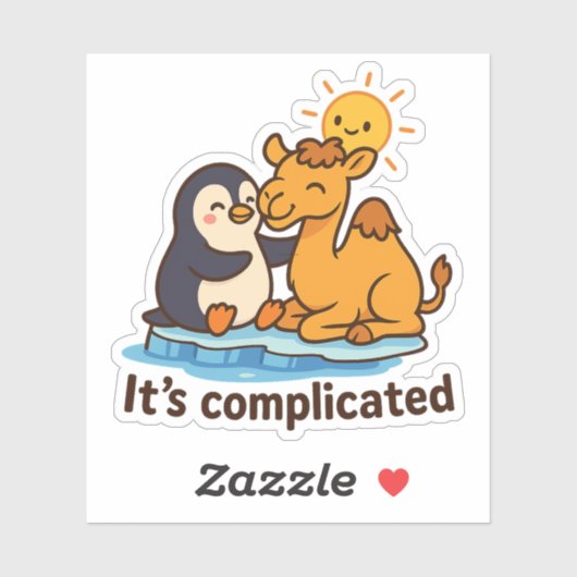 It’s Complicated – Penguin & Camel Hug シール (シート)