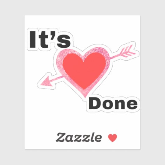 It’s Done Heart Graphic Sticker シール (シート)