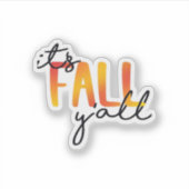 It’s Fall Y’all Aesthetic Simple シール (正面)