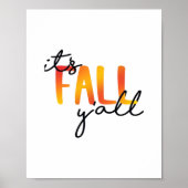It’s Fall Y’all Aesthetic Simple ポスター (正面)