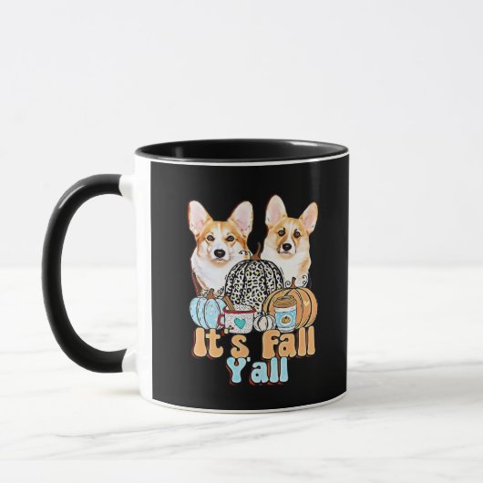 It’s Fall Y’all Corgis Unique Aesthetic マグカップ (左)