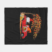 It’s Fall Y’all Cute Gnomes Tree Fall Leaves フリースブランケット (正面(横))