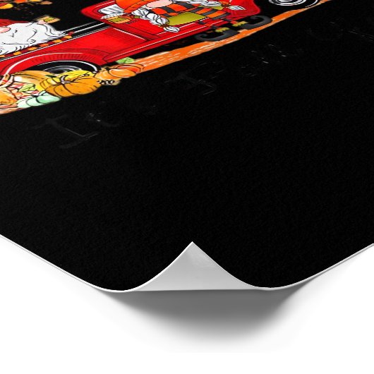 It’s Fall Y’all Cute Gnomes Tree Fall Leaves ポスター (角)