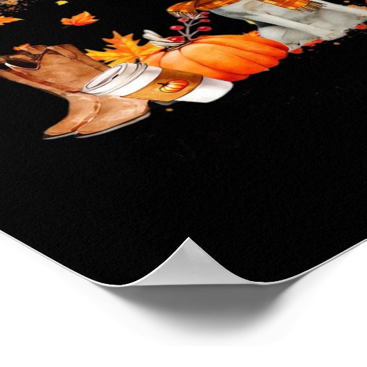 It’s Fall Y’all Dog Autumn Aesthetic Style ポスター (角)