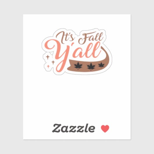 It’s Fall Y’all, Fall Pumpkin Skeleton Creepy Leaf シール (シート)