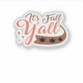 It’s Fall Y’all, Fall Pumpkin Skeleton Creepy Leaf シール (正面)