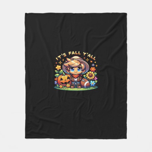 It’s Fall Y’all Graphic Creative Style フリースブランケット (正面)