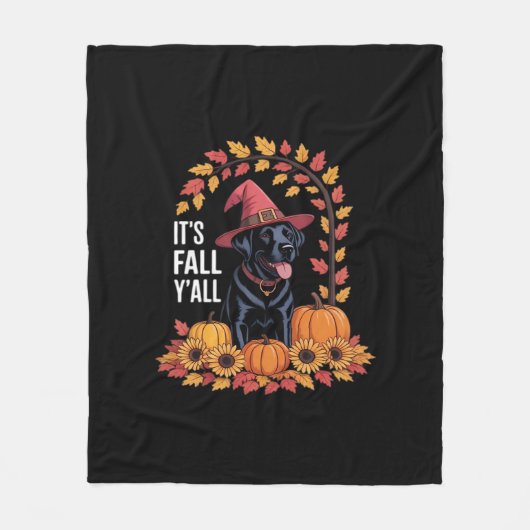 It’s Fall Y’all Halloween Autumn Funny Quote フリースブランケット (正面)