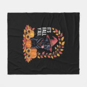 It’s Fall Y’all Halloween Autumn Funny Quote フリースブランケット (正面(横))