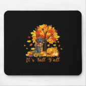 It’s Fall Y’all Halloween Autumn Retro Graphic マウスパッド (正面)
