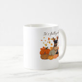 It’s Fall Y’all - Miniature Pinscher With Pumpkins コーヒーマグカップ (正面右)