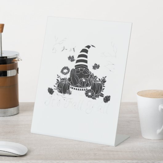 It’s Fall Y’all Pumpkin Gnome Autumn Tree Hello Fa 台座サイン (インサイチュ)