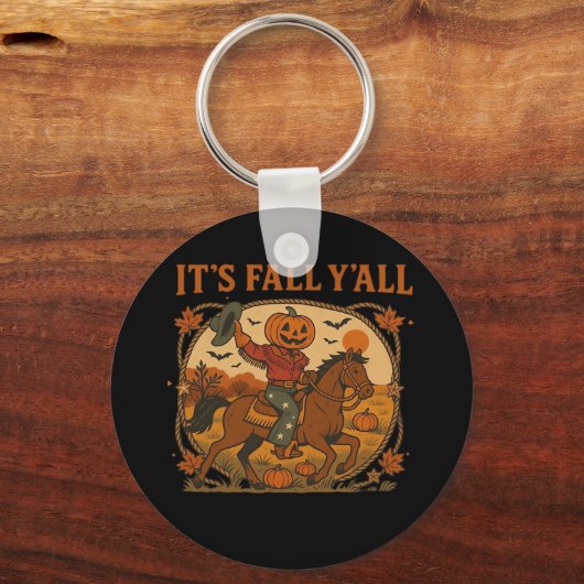 It’s Fall Y’all Pumpkin Minimal Clean Look キーホルダー (正面)