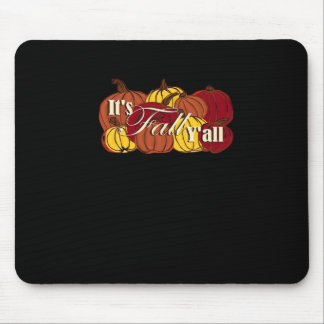 It’s Fall Y’all Pumpkin Text Classic Style マウスパッド