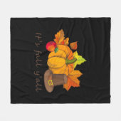It’s Fall Y’all Retro Style フリースブランケット (正面(横))