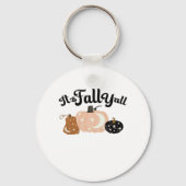 It’s Fall Y’all With Moons Beautiful Halloween Des キーホルダー (正面)