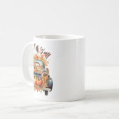 It’s Fall Y’all Yorkie Dogs Pumpkins Truck Autumn コーヒーマグカップ (正面左)