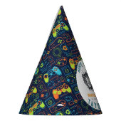 It’s Game On Skull  – Video Game Birthday パーティーハット (左)