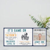 It’s Game On Skull – Video Game Birthday Party 招待状 (スタンド正面)