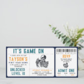 It’s Game On Skull – Video Game Birthday Party 招待状 (スタンド正面)