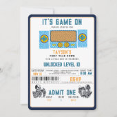 It’s Game On! Video Game Birthday Party 招待状 (正面)