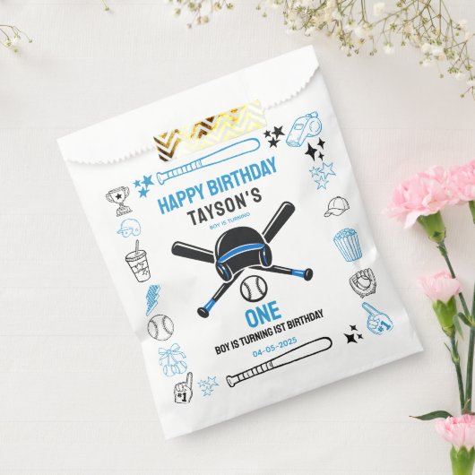 It’s Game Time Baseball 1st Birthday – Fun Kids  フェイバーバッグ (封をした状態)