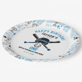 It’s Game Time Baseball 1st Birthday – Fun Kids  ペーパープレート (アングル)