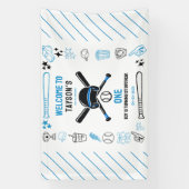 It’s Game Time Baseball 1st Birthday – Fun Kids  横断幕 (縦)