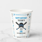 It’s Game Time Baseball 1st Birthday – Fun Kids 紙コップ (裏面)