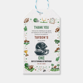 It’s Game Time Football 1st Birthday ギフトタグ