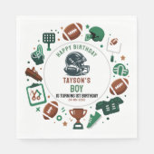 It’s Game Time Football 1st Birthday – Fun Kids スタンダードランチョンナプキン (正面)