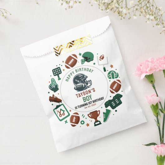 It’s Game Time Football 1st Birthday – Fun Kids  フェイバーバッグ (封をした状態)