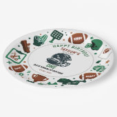 It’s Game Time football 1st Birthday – Fun Kids  ペーパープレート (アングル)