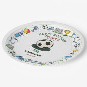 It’s Game Time football 1st Birthday – Fun Kids  ペーパープレート (アングル)