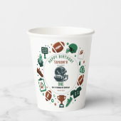 It’s Game Time football 1st Birthday – Fun Kids  紙コップ (裏面)