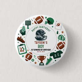 It’s Game Time Football 1st Birthday – Fun Kids 缶バッジ