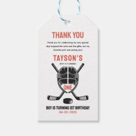 It’s Game Time Hockey 1st Birthday Party ギフトタグ