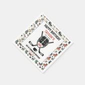 It’s Game Time Hockey 1st Birthday Party スタンダードカクテルナプキン (角)