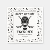 It’s Game Time Hockey 5th Birthday Party  スタンダードカクテルナプキン (正面)