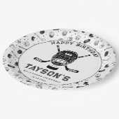 It’s Game Time Hockey 5th Birthday Party ペーパープレート (アングル)