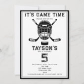It’s Game Time Hockey 5th Birthday Party  招待状 (正面)