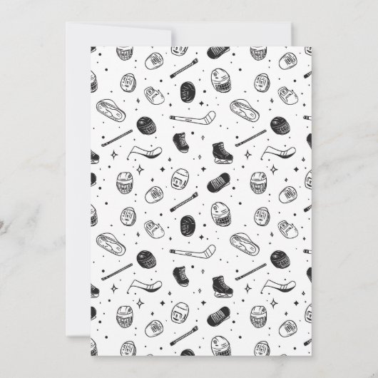 It’s Game Time Hockey 5th Birthday Party  招待状 (裏面)